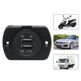 USB Car Charger Switch Voltmeter Panel For Marine Cigarette Lighter Voltmeter Power Outlet Socket Panel Mount Holder DIY 1Pc