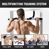 Barra de dominadas para puerta, portátil, para entrenamiento de la parte superior del cuerpo, para interiores, multifuncional, para colgar, entrenador de fitness, equipo para el hogar