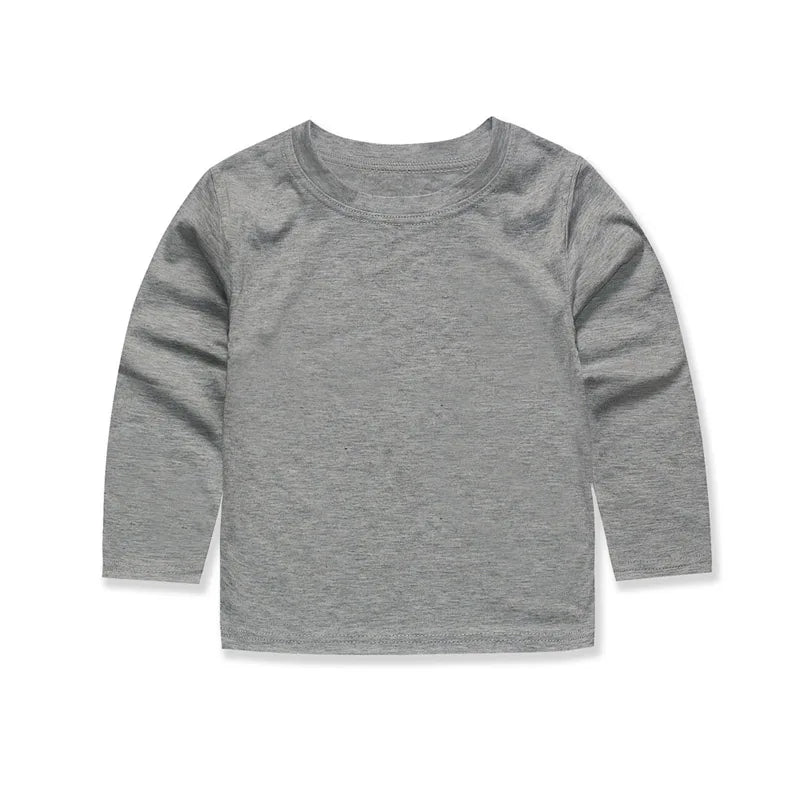 Boys Girls T Shirt Long Sleeves 1 to 2 3 4 5 6 7 8 9 10 11 12 13 14 Years 100% Cotton Toddler Boy Shirts for Teens Girl Clothes