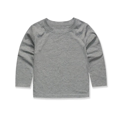 Boys Girls T Shirt Long Sleeves 1 to 2 3 4 5 6 7 8 9 10 11 12 13 14 Years 100% Cotton Toddler Boy Shirts for Teens Girl Clothes