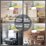 40W Socket Fan Light, 21.5" Screw Ceiling Fan with Light and Remote, E27 Socket Fan with LED for Bathroom, Bedroom, Kitchenfor
