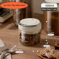 500/1100/1700 Coffee Beans Vacuum Sealed Tank Glass Food Storage Jars with CO2 Valve Household Moisture-proof Airtight Container