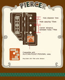 3-Hole 4mm Card Hole Punch Limited Edition Loose Leaf Notebook M5/A7 Portable Binder Punching Machine Office Supplies For 1paper