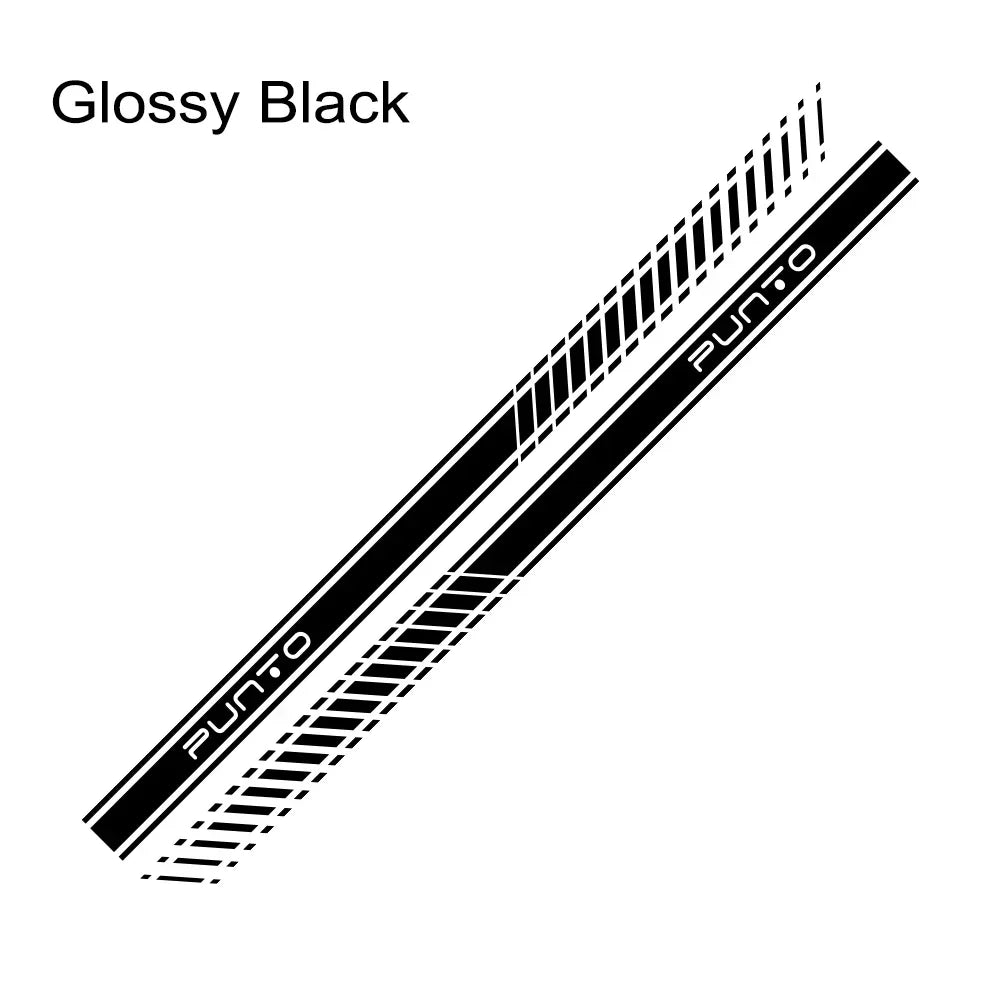 2pcs Car Long Side Stripes Stickers DIY Auto Vinyl Film Decals For FIAT Punto DIY Automobiles Decoration Car Tuning Accessories