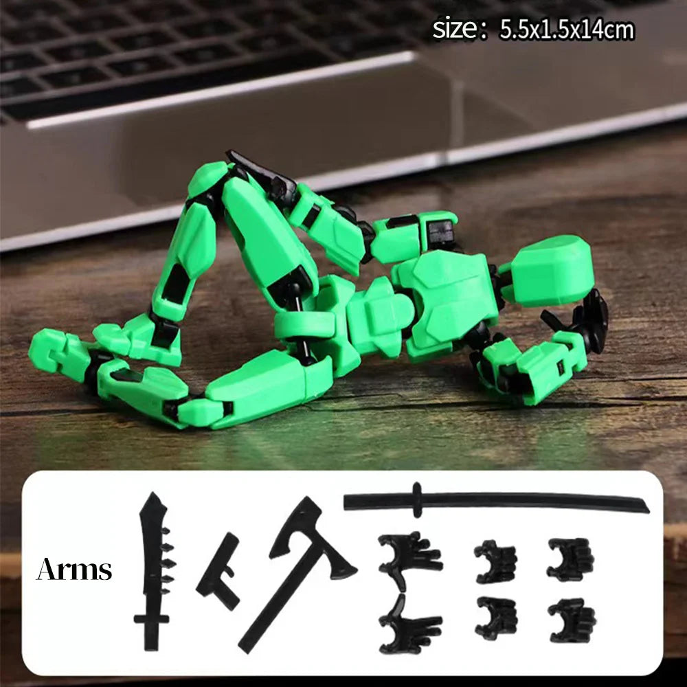 DIY 13 Action Multi-Jointed Movable Shapeshift Robot 3D Printed Mannequin Dummy Action Model Home Decor Figurines for Children
