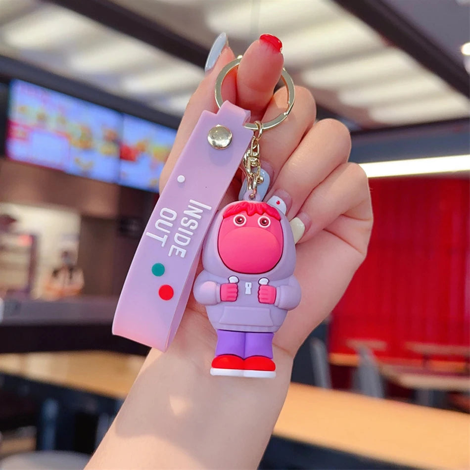 New Inside Out 2 Keychain Kawaii Disney Movie Anime Anxiety Ennui Envy Cute Girls Creative Bag Pendant Car Keychain Toys Gifts