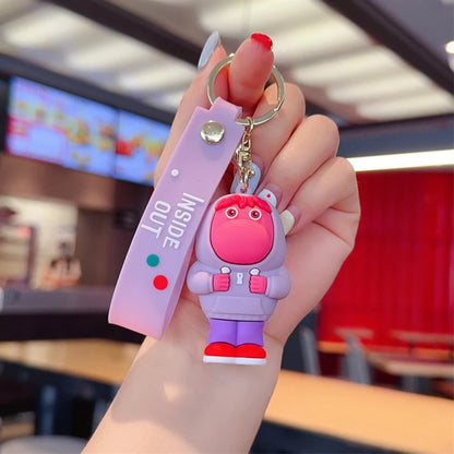 New Inside Out 2 Keychain Kawaii Disney Movie Anime Anxiety Ennui Envy Cute Girls Creative Bag Pendant Car Keychain Toys Gifts