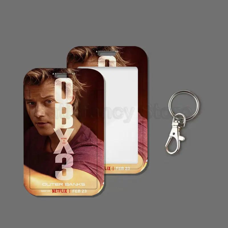 TV Show Outer Banks DBX3 Keychain Card Holder Keychains Badge Business Credit Card Holders Bank Bus ID Cards Cover Case Keychain