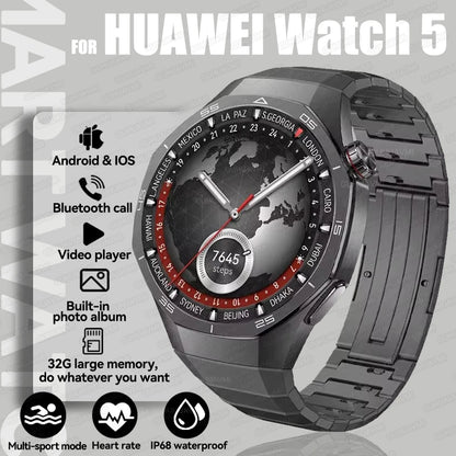 Original 2025 New For HUAWEI GPS Smart Watch Men Bluetooth Call NFC Access Heart Rate 300mAh IP68 Waterproof Smartwatch For IOS