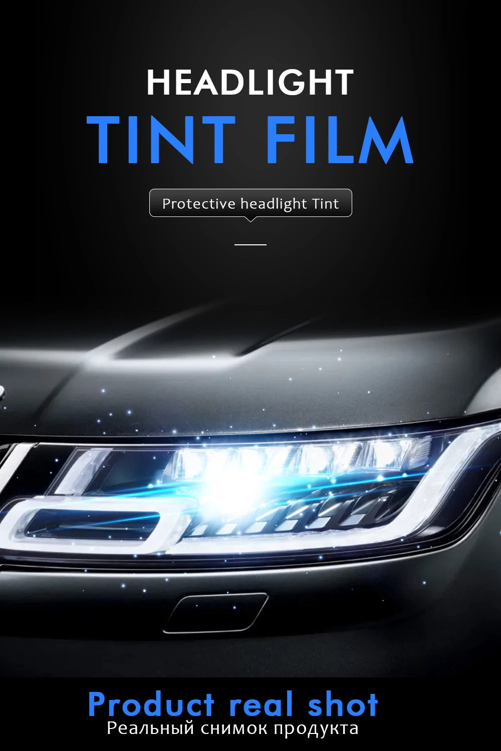 50cmx200cm Car Headlight Tint Film Smoke Fog Light Light Vinyl Film PVC Black Tint Vinyl Waterproof Film Car Sticker Accessories