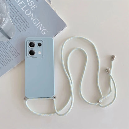 Funda con cordón cruzado para Xiaomi Redmi Note 13 Pro Plus 4G 5G, funda trasera de silicona con cordón para Poco X6 M6 Pro, Note 13 Pro y MX 6 X6 Pro