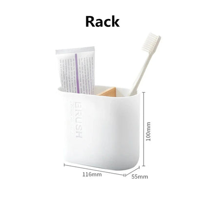 Juego de accesorios de baño, dispensador de loción y jabón de diseño, soporte para cepillo de dientes, jabonera, vaso o botella de madera, taza, negro, blanco y gris.