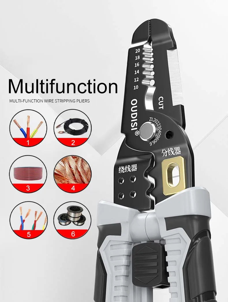 Wire Stripper Decrustation Pliers Multi Tool Ire Stripper Electric Cable Stripper Cutter Multifunctional Wire Repair Tool Pliers