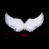 Alas de plumas de ángel blanco de golondrina, varitas mágicas de halo, correas elásticas para cosplay, para niños, adultos, bodas, Halloween, Navidad, cumpleaños y fiestas. 