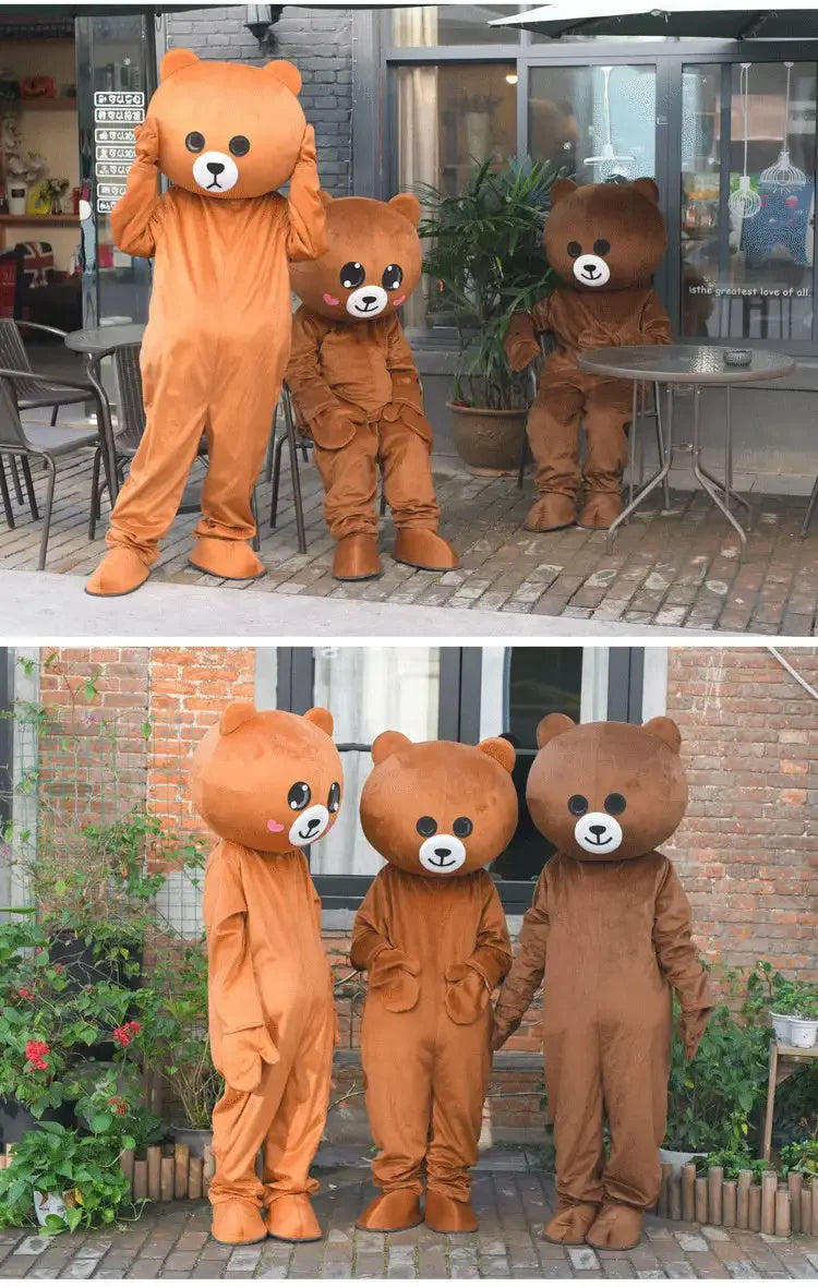 Brown Bear Mascot Costume Cartoon Characters Animal Carnival Activities Cosplay Identity V Cosplay
