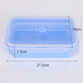 Collapsible Silicone Food Storage Container,Bento Lunch Boxes For Kitchen, Microwave Safe. Foldable Design Saves Your Space.