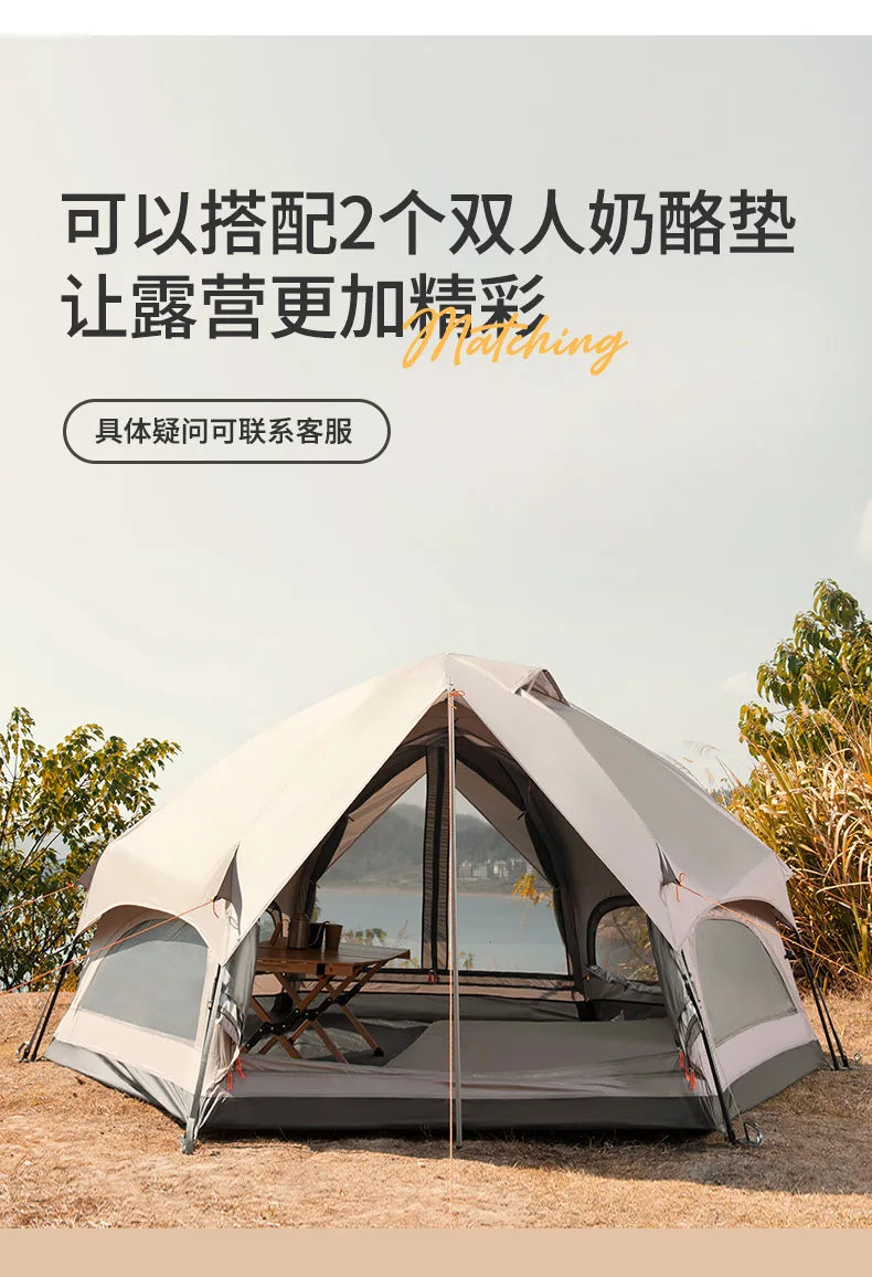 Fully automatic mushroom tent Outdoor camping field camping folding portable quick opening thickened rain proof tent