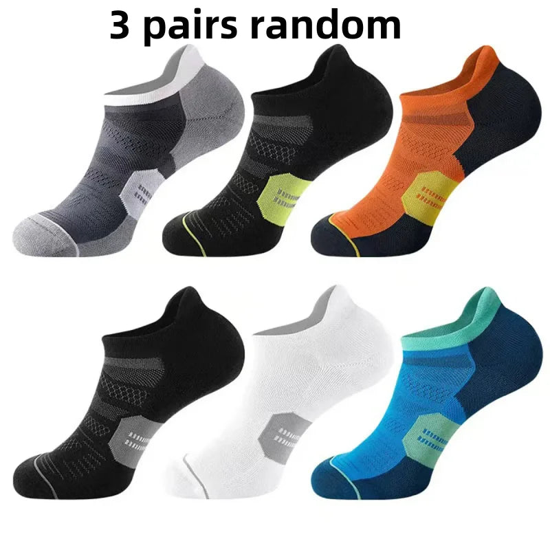 3/6 pairs of breathable and non slip invisible boat socks for men and women, ankle running socks, outdoor fitness socks