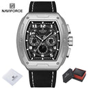 NAVIFORCE Luxury Brand Men Sports Watch Quartz 24 Hours Chronograph Waterproof Male Wristwatches Date Display Clock Reloj Hombre