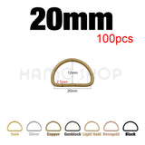 20-1000pcs Metal D Ring Adjustable Buckle Clasp For Webbing Backpacks Straps Bags Cat Dog Collar Chain Buckles DIY Accessorie