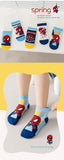 5 Pairs Children Socks Spider-Man Kids Boys Short Socks Iron Man Captain America Cartoon Baby Summer Spring Mesh Socks 1-12Y