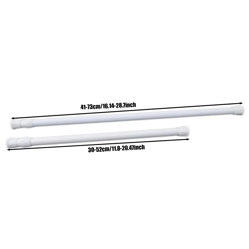 1Pc New Retail Adjustable Spring Loaded Bathroom Shower Curtain Rod Tension Extendable Telescopic Poles Rail Hanger