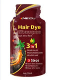 Shampoo de Coloração Capilar 3 em 1 (30ml) – Escurecimento Instantâneo de Cabelos Grisalhos para Preto – Com Polygonum Multiflorum (Cobertura Natural) para Mulheres