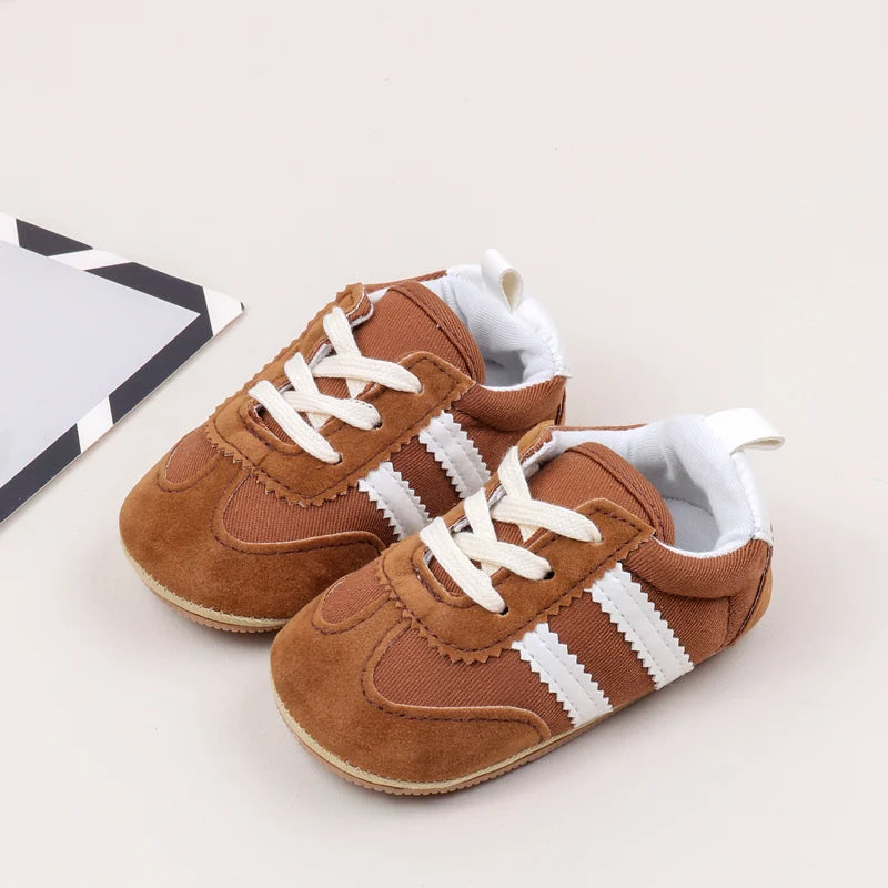 Hot Selling Baby Casual Sports Shoes Spring and Autumn Girls and Boys High Quality PVC Sole Anti Slip Prewalker Shoes BLS4034