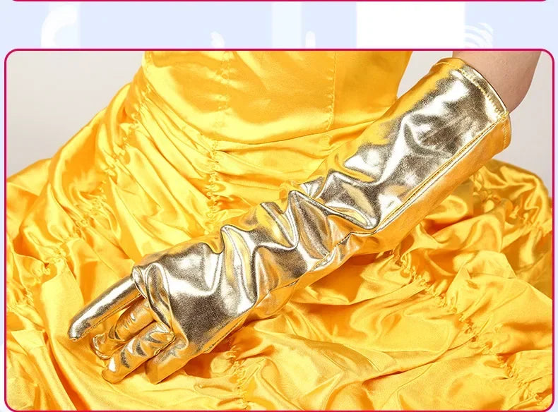 New adults cosplay christmas womens princess ball gown beauty and the beast belle costume for dress yellow gown fancy women