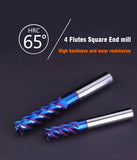 4 Flutes HRC65 Carbide End Mill CNC Cutting Tools Alloy Carbide Milling End Mills Tungsten Steel Milling Cutter Square Router Bit