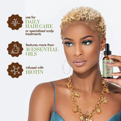 Óleo essencial para o crescimento do cabelo, tratamento nutritivo para fins divididos e orgânicos secos, cuidados capilares, nutrição, hortelã, hortelã