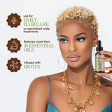 Essential oil for hair growth, nourishing treatment for dry, split ends and organic hair care, nutrition, mint, spearmint