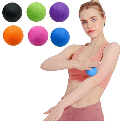 Pelota de fascia de TPE de 6 cm para relajación muscular profunda, ejercicio, fitness, yoga, masaje, puntos gatillo, alivio del dolor y el estrés. 