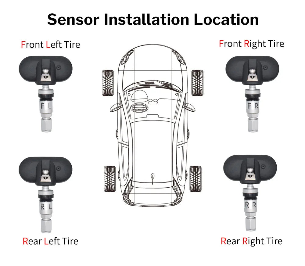 Deelife Car Tire Pressure Monitoring System Solar TPMS Tire Pressure Monitor Tire Pressure Control System