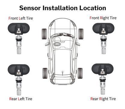 Deelife Car Tire Pressure Monitoring System Solar TPMS Tire Pressure Monitor Tire Pressure Control System
