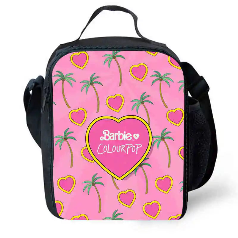 Mochila escolar infantil con diseño de Barbie y bolsas para el almuerzo y lápices para guardería, el mejor regalo para niños y niñas.