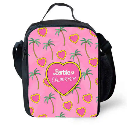 Mochila escolar infantil con diseño de Barbie y bolsas para el almuerzo y lápices para guardería, el mejor regalo para niños y niñas.