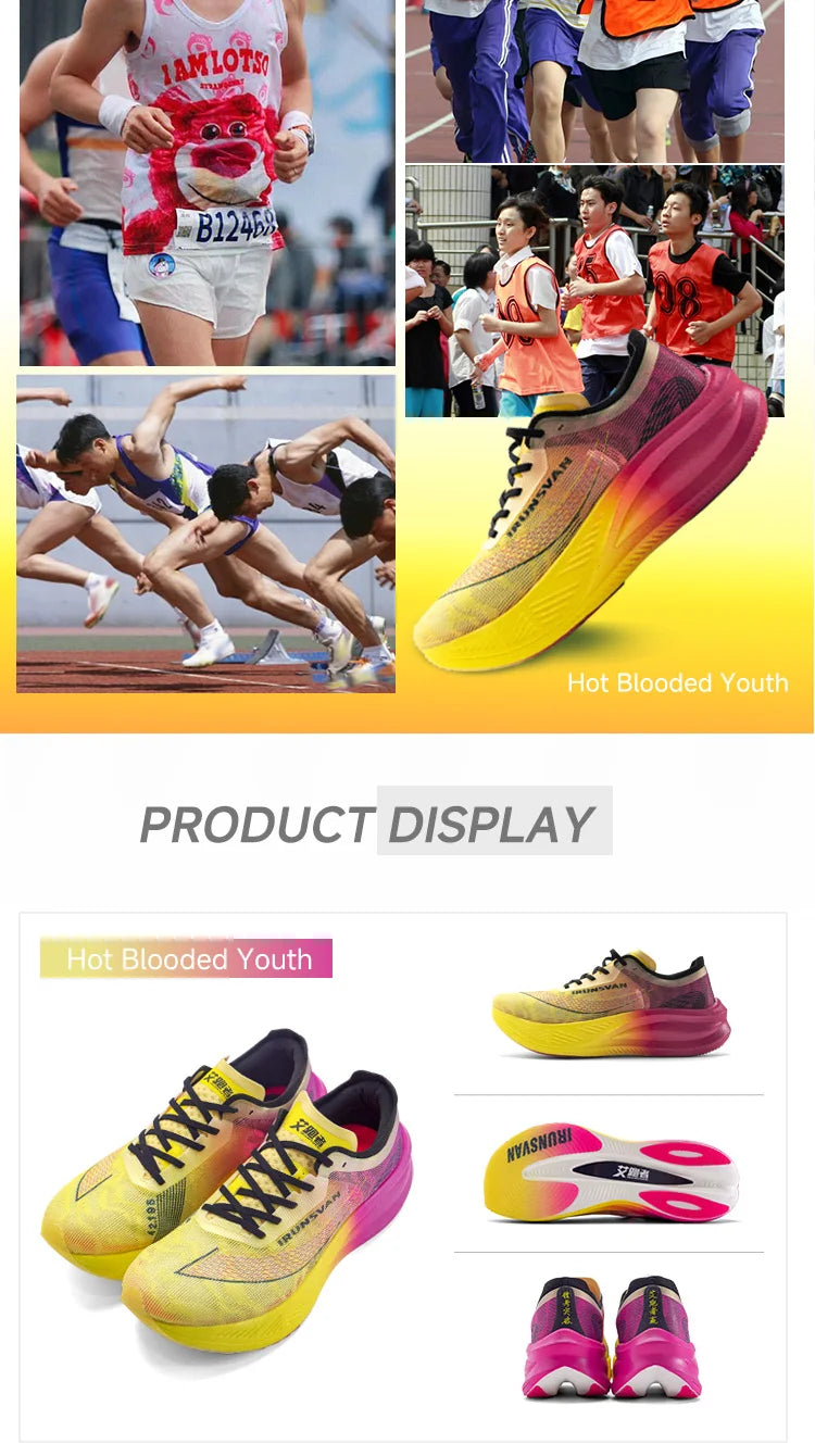 IRUNSVAN Lightweight Marathon Sneakers Men Running Shoes Breathable Sports Shoes Casual Comfortable Athletic Training Unisex