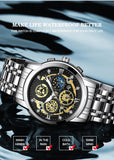 BINBOND Luxury Fashion Casual Quartz Men Watch Stainless Steel Strap Luxury Dial Luminous 30M Waterproof Business Men Wristwatch