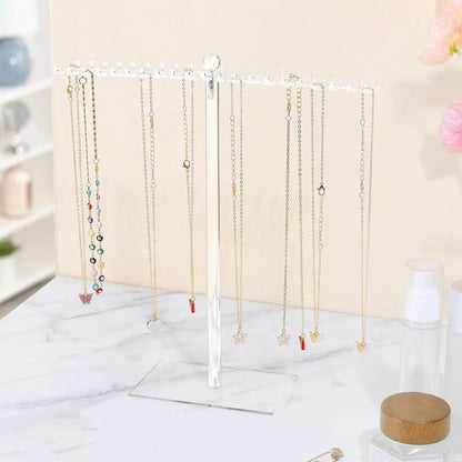Necklace Organizer Jewelry Display Stand Clear Jewelry Holder Necklace Display Holder for Tabletop Showcase Shops Vanity