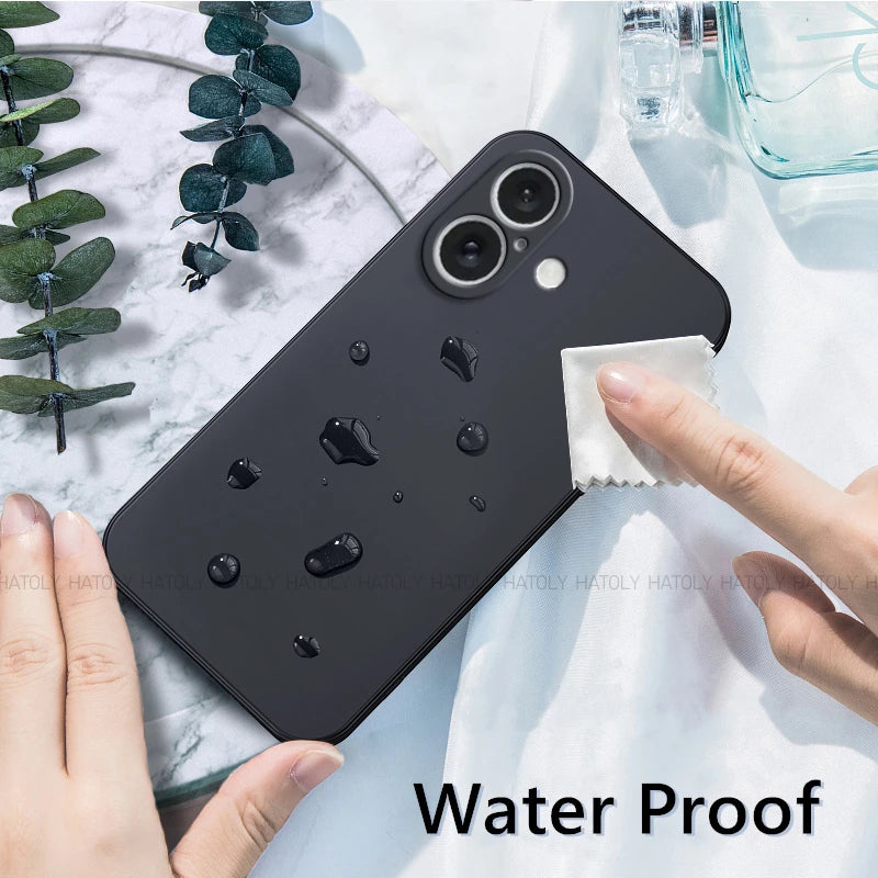 For iPhone 16 Case For iPhone 16 Pro Max Cover Original TPU Luxury Shockproof Liquid Silicone Protective Phone Cover iPhone 16