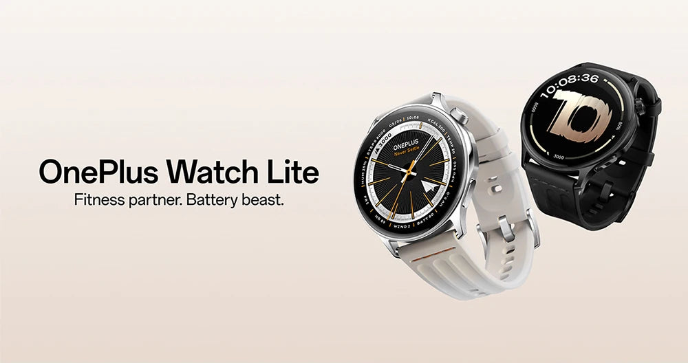 OnePlus Watch Lite SmartWatch (Versão Global), Tela de 1,46 polegadas, 59g, 10 dias de bateria confiável, Monitoramento de frequência cardíaca e oxigenação sanguínea.