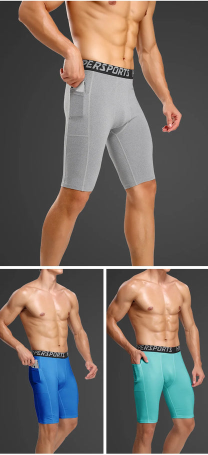2025 Compression Shorts Men Summer Sportswear Training Tights Gym Fitness Leggings Short Pants Sport Bottoms Running Shorts Men