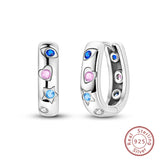 Real 925 Sterling Silver Colorful Dragonfly Butterfly Animal Earrings For Women Exquisite Birthday Anniversary Jewelry Gifts