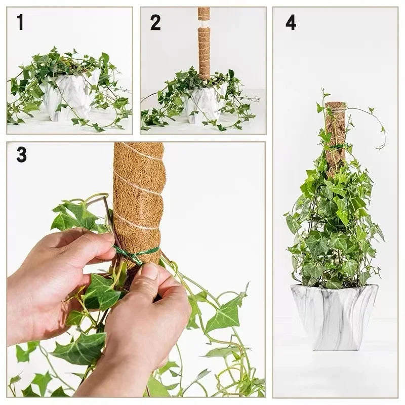 Palos de palma de coco para trepar plantas con palos Palos de palma de coco extensibles y deformables para accesorios de plantas de jardinería