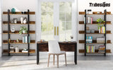 Tribesigns Bookshelf Storage Rack Standing Shelf 5 Tier Industrial Sturdy Bookshelf with Iron Pipe Frame