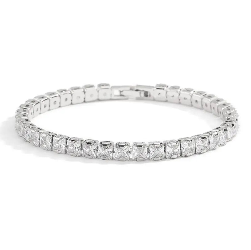 Real 3MM D VVS Moissanite Tennis Bracelet Passes Diamond Sparkling Test Solid S925 Jewelry Wedding Women Gift