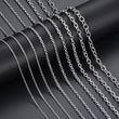 Cross O Bulk Chain Necklace for Men Women Stainless Steel DIY Jewelry Bracelet Wholesale Width 1.5mm-6mm 1Pc 