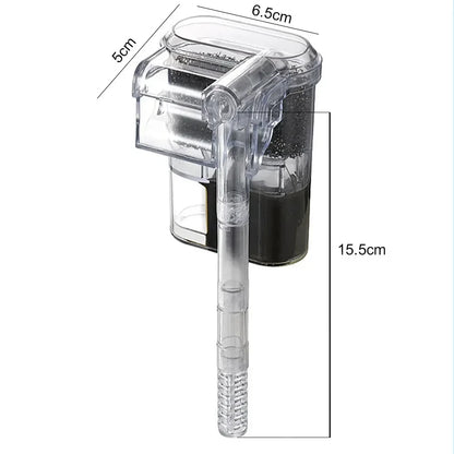 New Suspended Filter For Fish Tanks, Mini Filter, USB, 2.5W, 250H/L Suitable For Fish Tanks Below 30cm, Aquariums