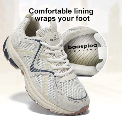 Baasploa Women Running Sneakers Mesh Breatable New Summer Walking Shoes Famale Cushioning Elaticity Comfort Soft Sport Shoe